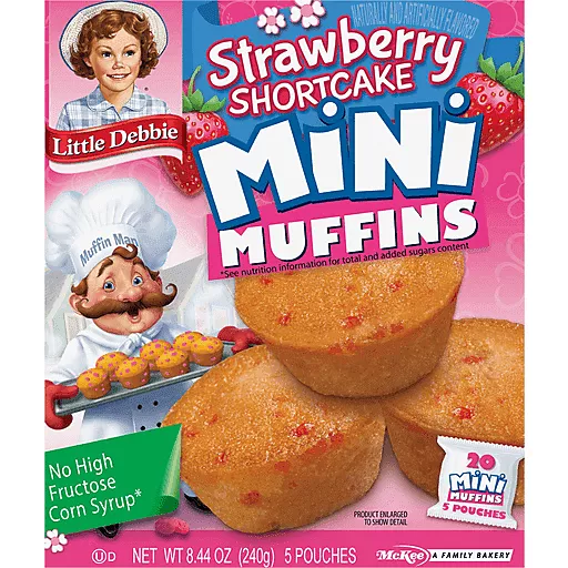 Strawberry Shortcake Mini Muffins 5 Pouches 8.44 Oz