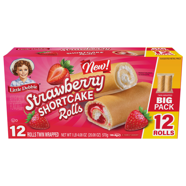 Little Debbie Strawberry Shortcake Rolls 12 Each 20.08 Oz