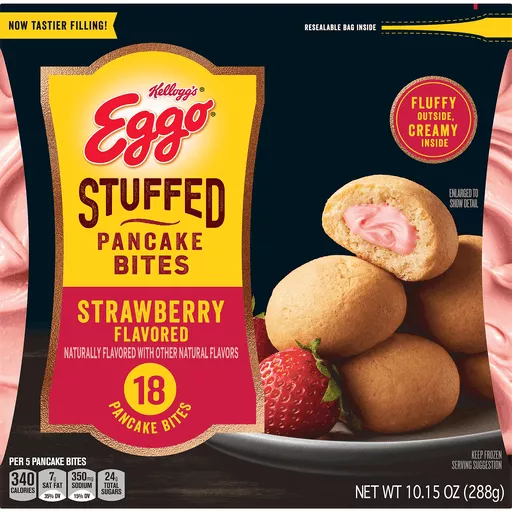Stuffed Pancake Bites Strawberry 18 Bites 10.15 Oz Stuffed Pancake Bites Strawberry 18 Bites 10.15 Oz