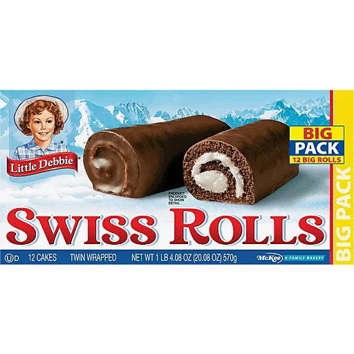 Swiss Rolls Big Pack 12 Cakes 20.08 Oz