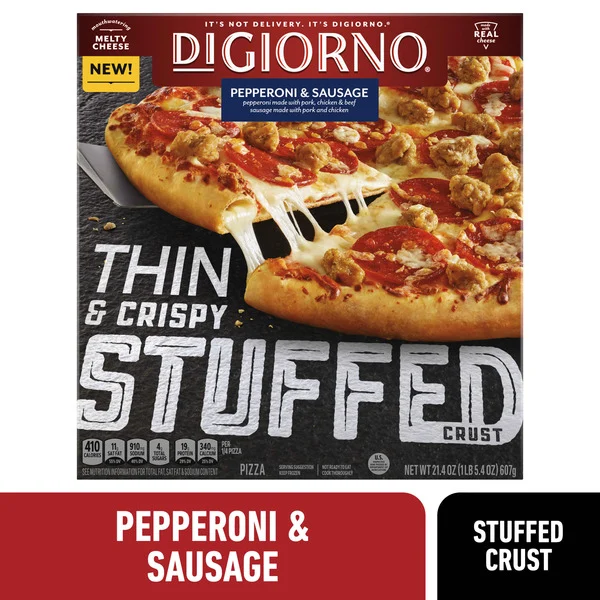 Digiorno Thin Crispy Stuffed Crust Pepperoni Sausage 21.4 Oz