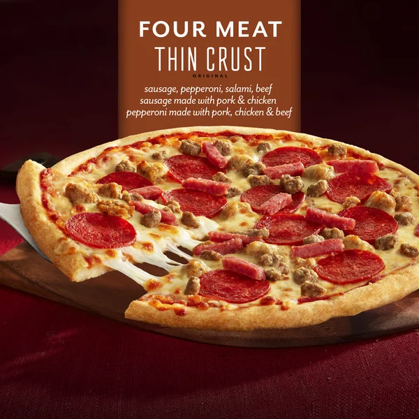 Thin Crust Original Four Meat Pizza Promo