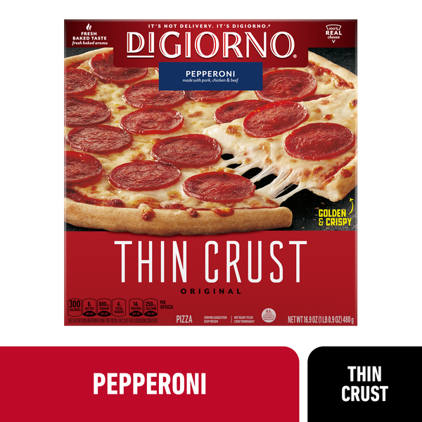 Digiorno Thin Crust Original Pepperoni Pizza 16.9 Oz