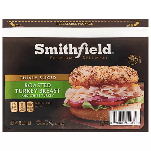 Thinly Sliced Roasted Turkey Breast 16 Oz