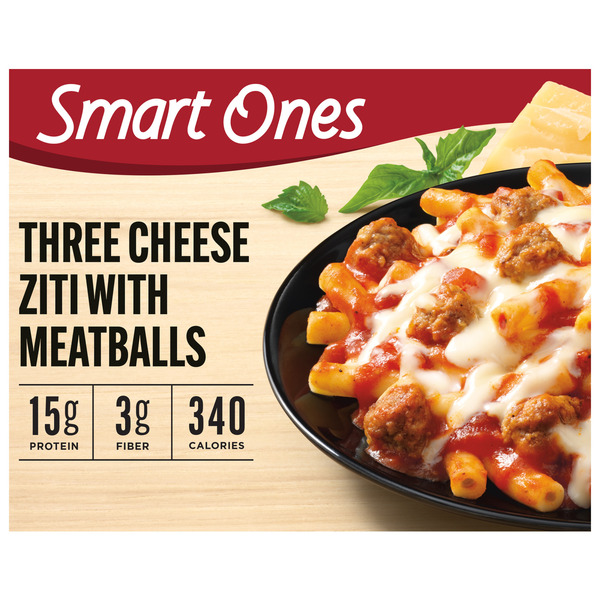 Smart Ones Three Cheese Ziti With Meatballs 9 Oz