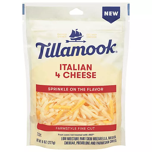 Tillamook Italian 4 Cheese 8 Oz