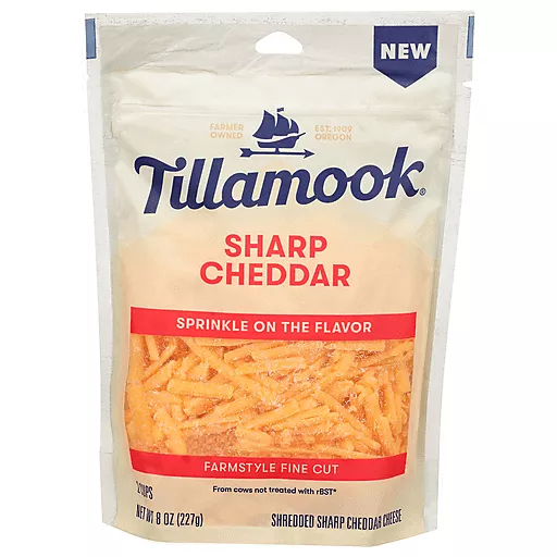 Tillamook Sharp Cheddar Fine Cut 8 Oz
