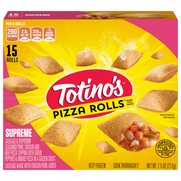 Totino's Supreme Pizza Rolls 15 Each 7.5 Oz