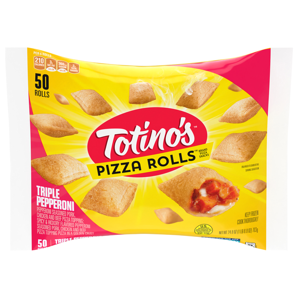 Totino's Triple Pepperoni Pizza Rolls 50 Each 24.8 Oz
