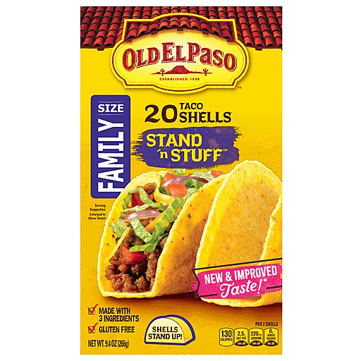 Old El Paso Family Size Stand N Stuff Taco Shells 9.4 Oz Old El Paso Family Size Stand N Stuff Taco Shells 9.4 Oz