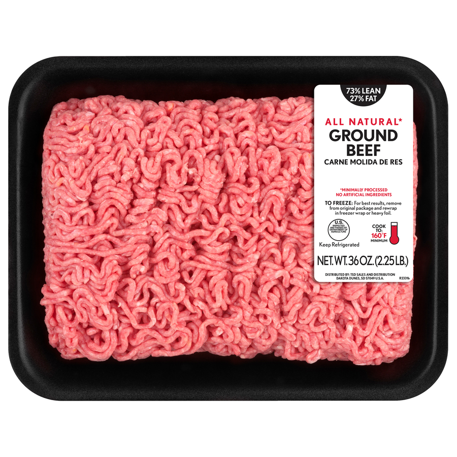 TysonAllNatural73Lean27FatGroundBeef2.25LB TysonAllNatural73Lean27FatGroundBeef2.25LB