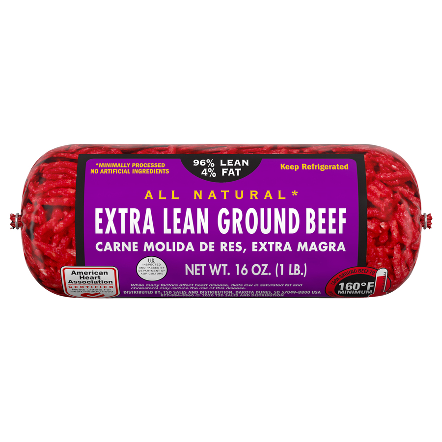 TysonAllNaturalExtraLean96Lean4FatGroundBeef1LB TysonAllNaturalExtraLean96Lean4FatGroundBeef1LB