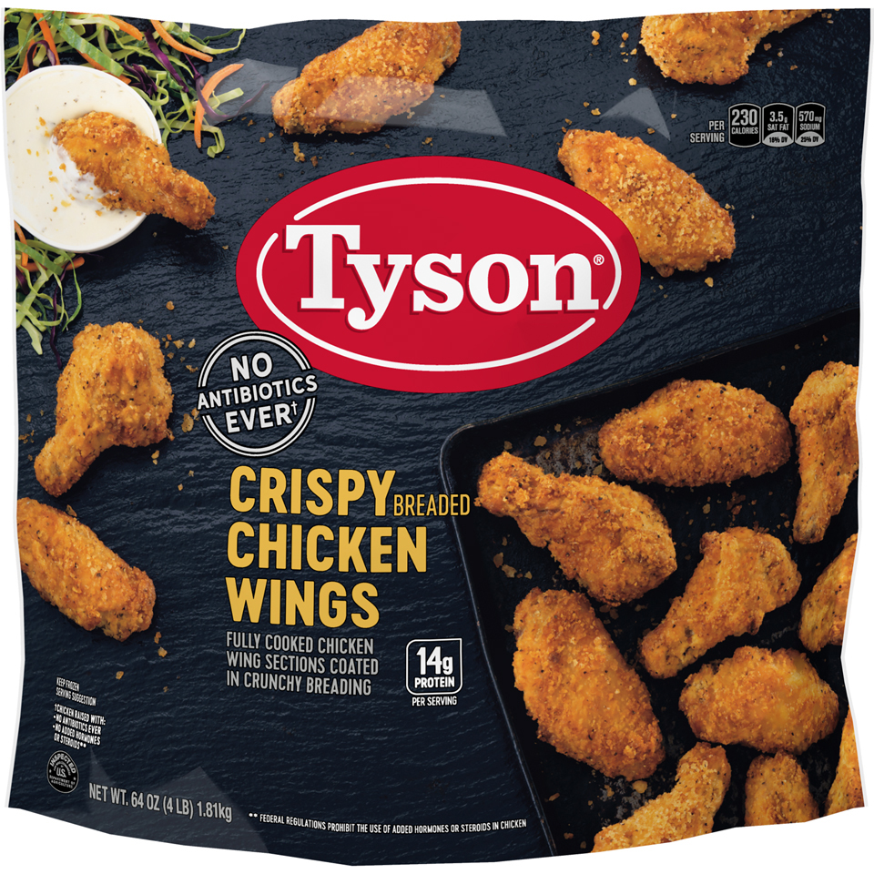 Tyson Crispy Breaded Chicken Wings 4 LB. 