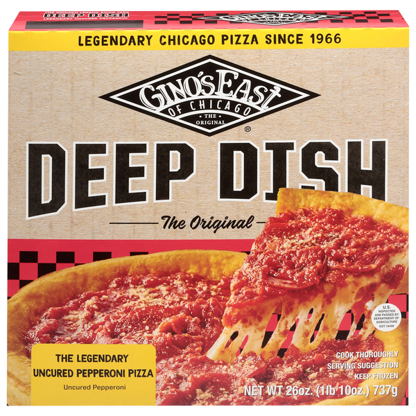 Gino's East Uncured Pepperoni Deep Dish Pizza 26 Oz