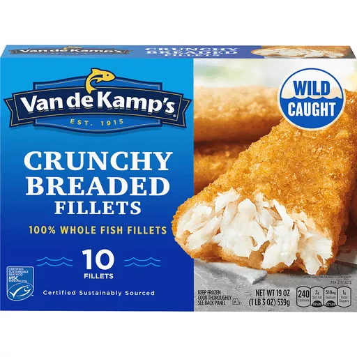 VandeKampsCrunchyBreadedFishFillets10Each19Oz VandeKampsCrunchyBreadedFishFillets10Each19Oz