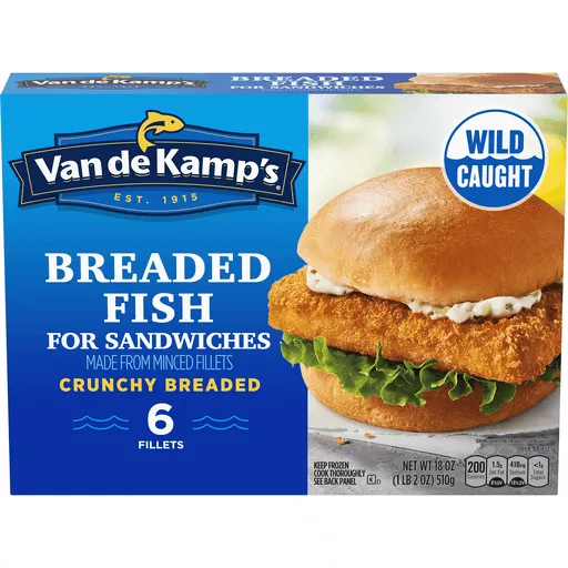 VandeKampsCrunchyBreadedFishForSandwiches6Each18Oz VandeKampsCrunchyBreadedFishForSandwiches6Each18Oz
