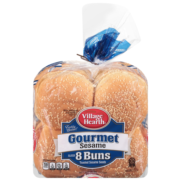 Village Hearth Sesame Buns 15 Oz