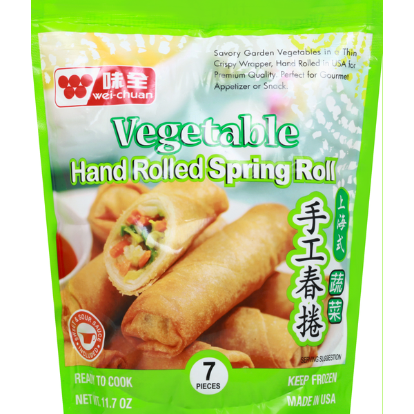 Wei Chuan Vegetable Spring Rolls 7 Each Wei Chuan Vegetable Spring Rolls 7 Each