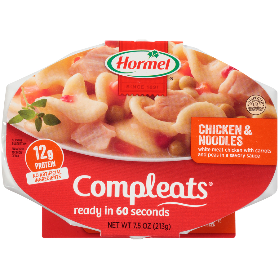 WhiteMeatChickenNoodlesCarrotsPeasSavorySauce7.5Oz WhiteMeatChickenNoodlesCarrotsPeasSavorySauce7.5Oz