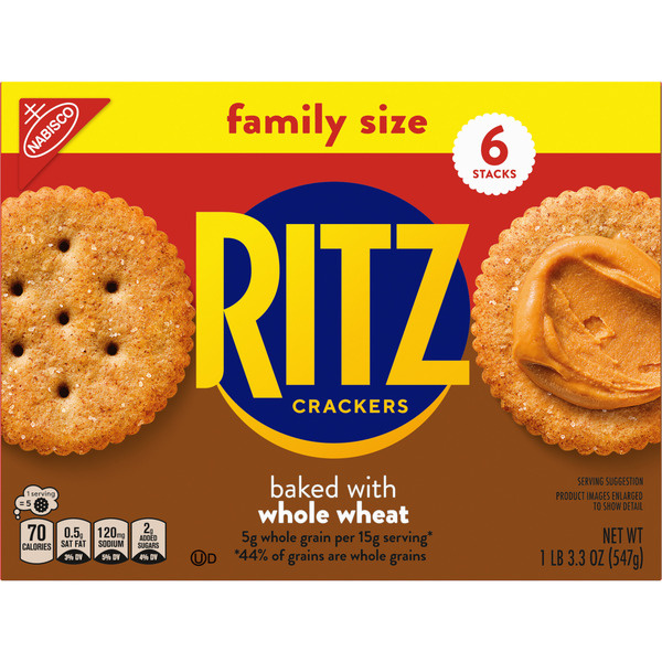 Whole Wheat Ritz Crackers 1 LB 3.3 Oz