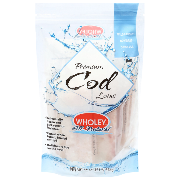 Wholey Premium Cod Loins 16 Oz