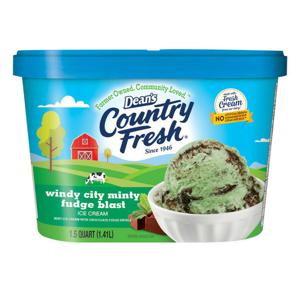 Dean's Country Fresh Windy City Minty Fudge Blast 1.5 Quart