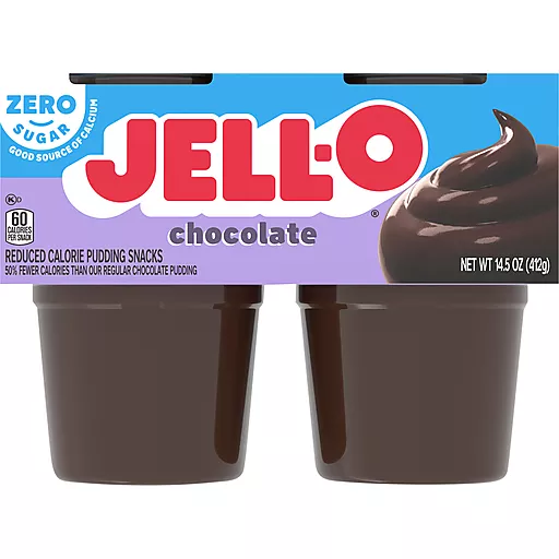 Zero Sugar Chocolate Pudding Snacks 4 Pack 14.5 Oz