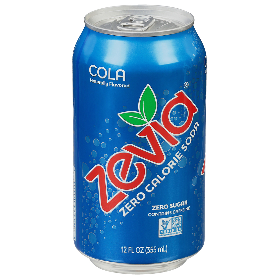 Zevia Cola Zero Calorie Soda 12 FL Oz Zevia Cola Zero Calorie Soda 12 FL Oz