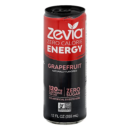 Zevia GrapeFruit Zero Calorie Energy 12 FL Oz Zevia GrapeFruit Zero Calorie Energy 12 FL Oz