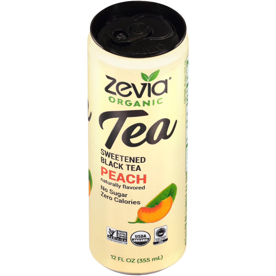 Zevia Organic Sweetened Black Tea Peach12 FL Oz Zevia Organic Sweetened Black Tea Peach12 FL Oz
