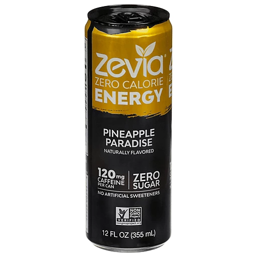 Zevia Pineapple Paradise Zero Calorie Energy 12 FL Oz Zevia Pineapple Paradise Zero Calorie Energy 12 FL Oz