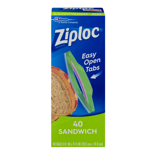 Ziploc Sandwich Bags With Quart And Gallon With Slider Bags.