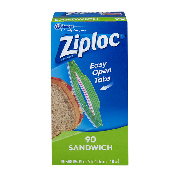 Ziploc Sandwich Bags With Quart And Gallon With Slider Bags.